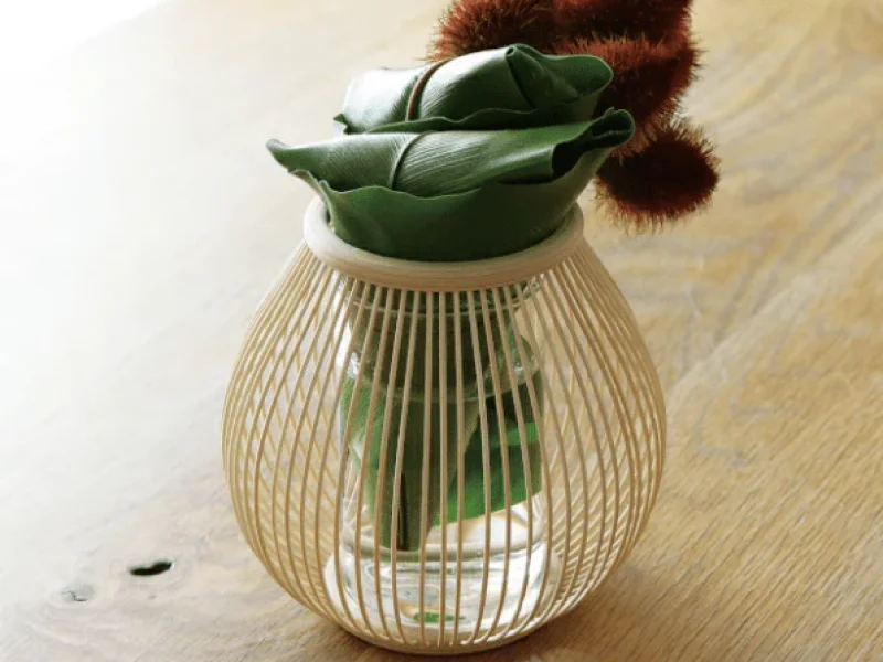 Bamboo flower vase